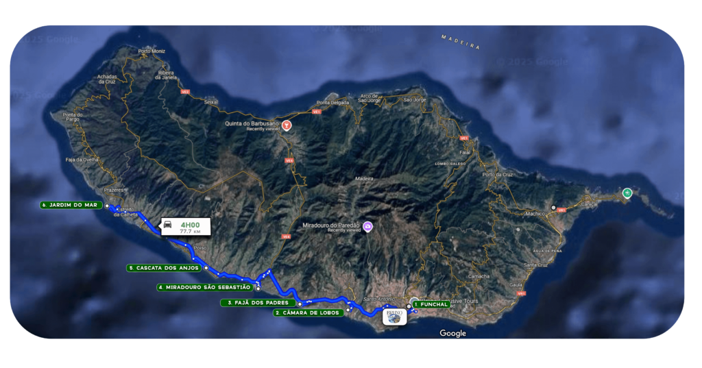 JARDIM DO MAR HALF DAY MAP TOUR