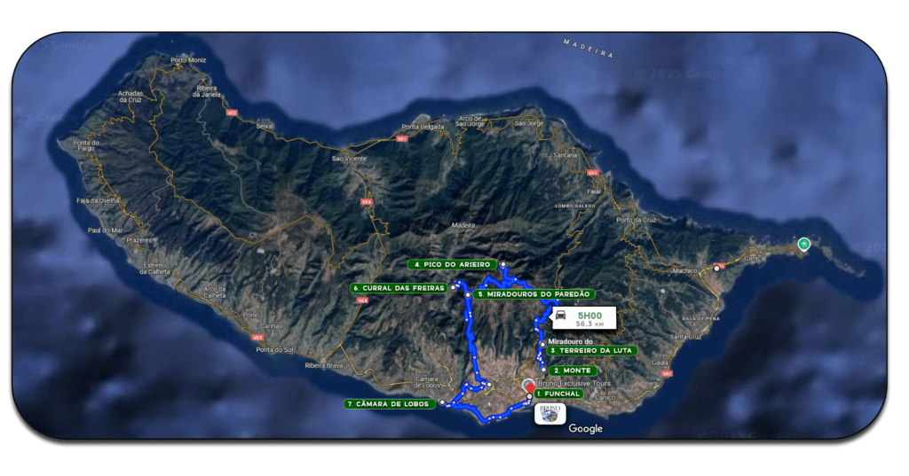 PICO DO ARIEIRO HALF DAY MAP TOUR